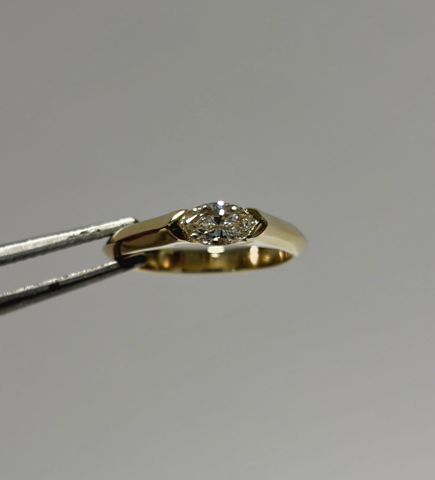 Marquise Diamond Ring in 14K Gold