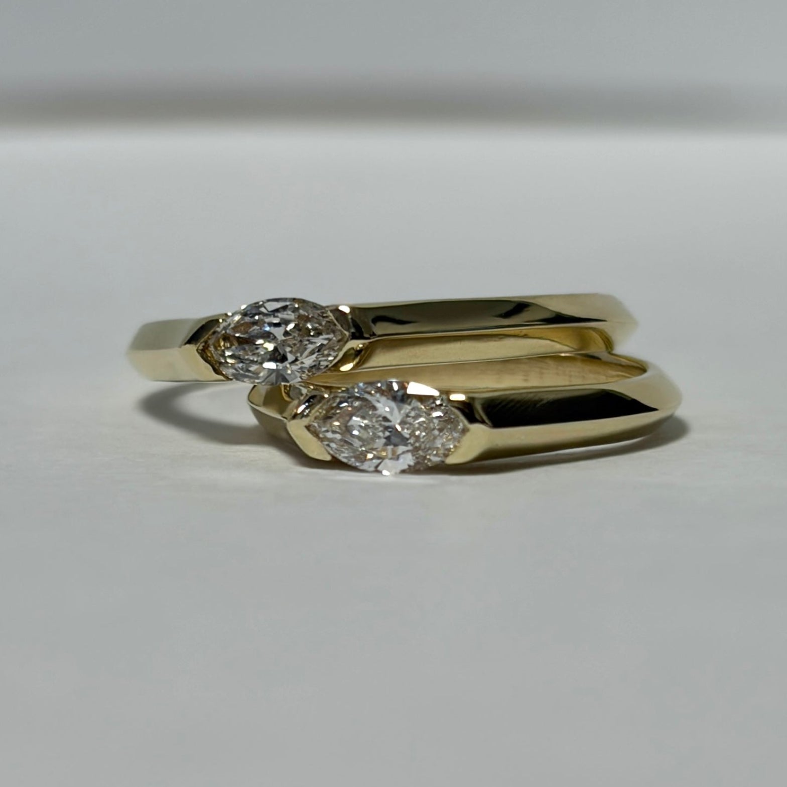Handcrafted 14K gold ring featuring a 6x3 mm marquise-cut lab-grown diamond. A minimalist, elegant, and timeless design perfect for everyday wear.