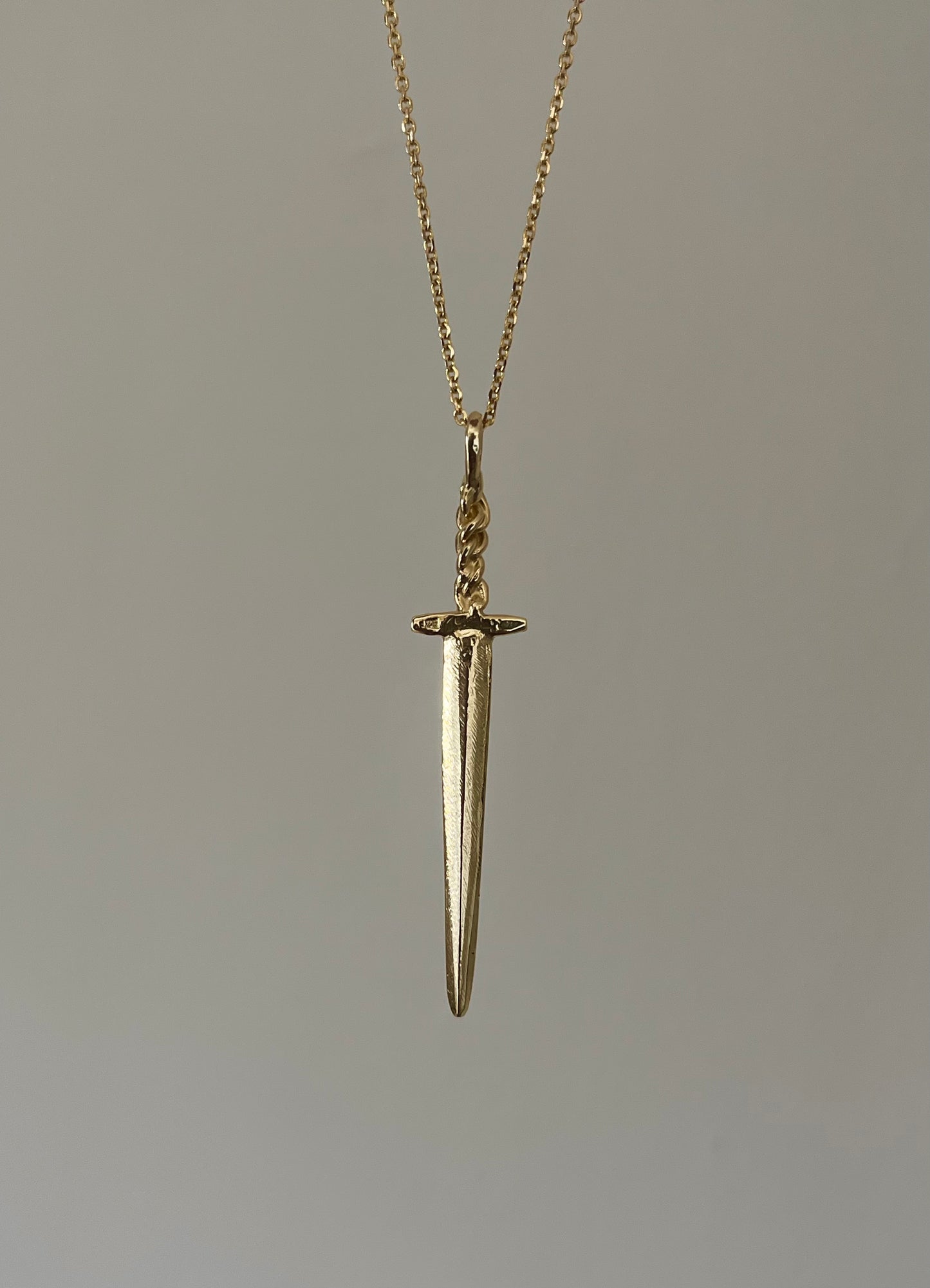 14k Gold Viking Sword Necklace