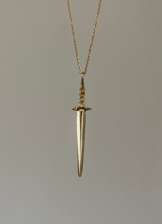 14k Gold Viking Sword Necklace