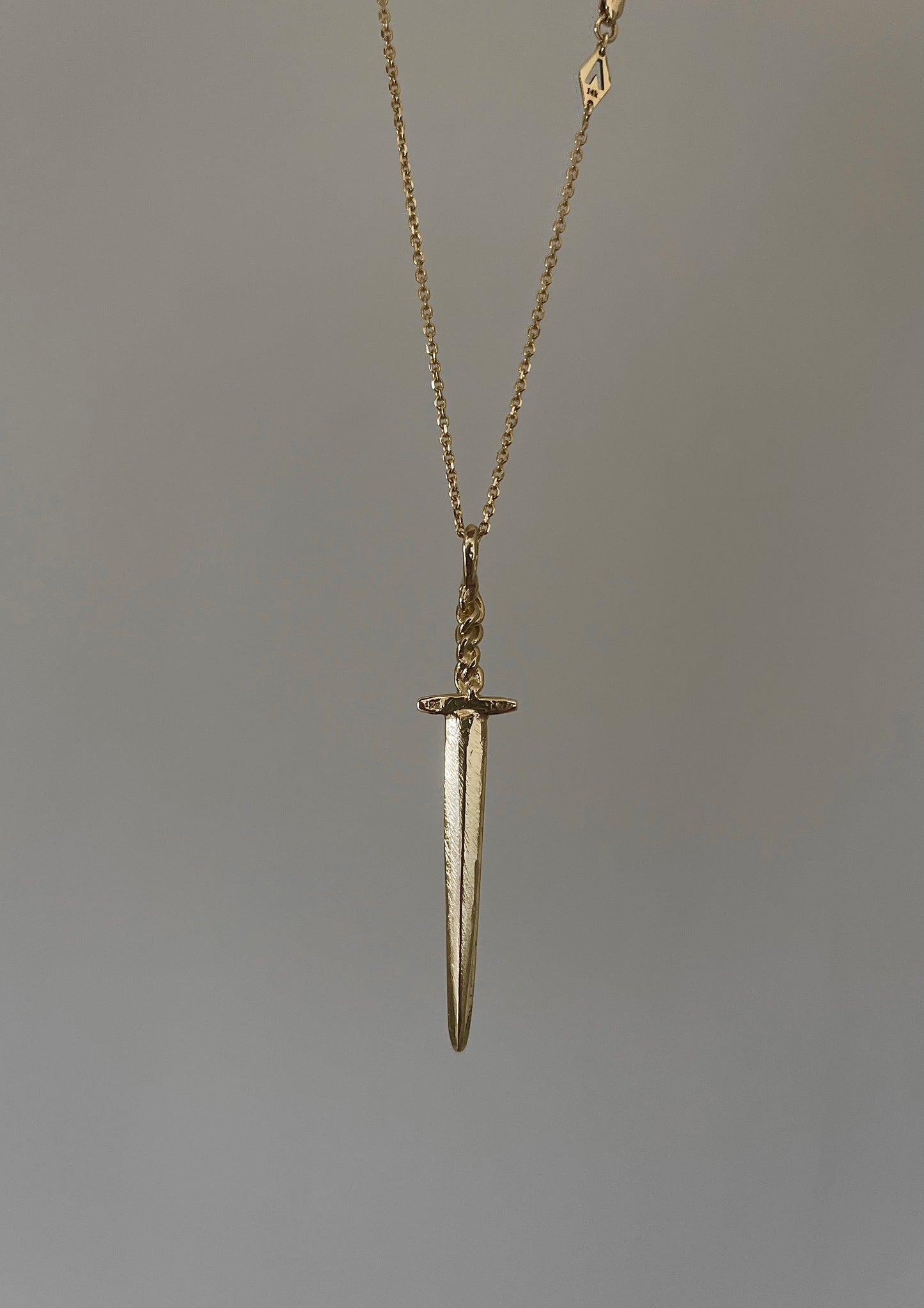 14k Gold Viking Sword Necklace