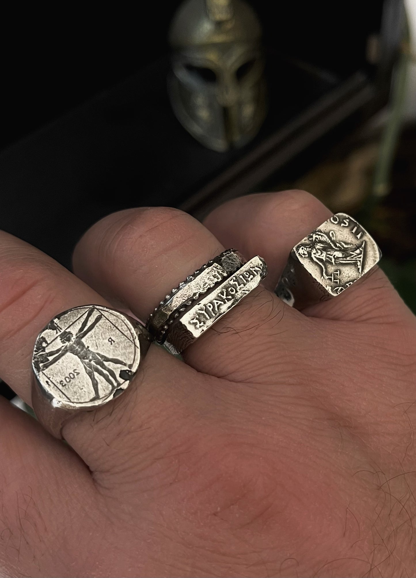 925 Sterling Silver Raw Texture Square Ring – Handcrafted Minimalist Statement Piece