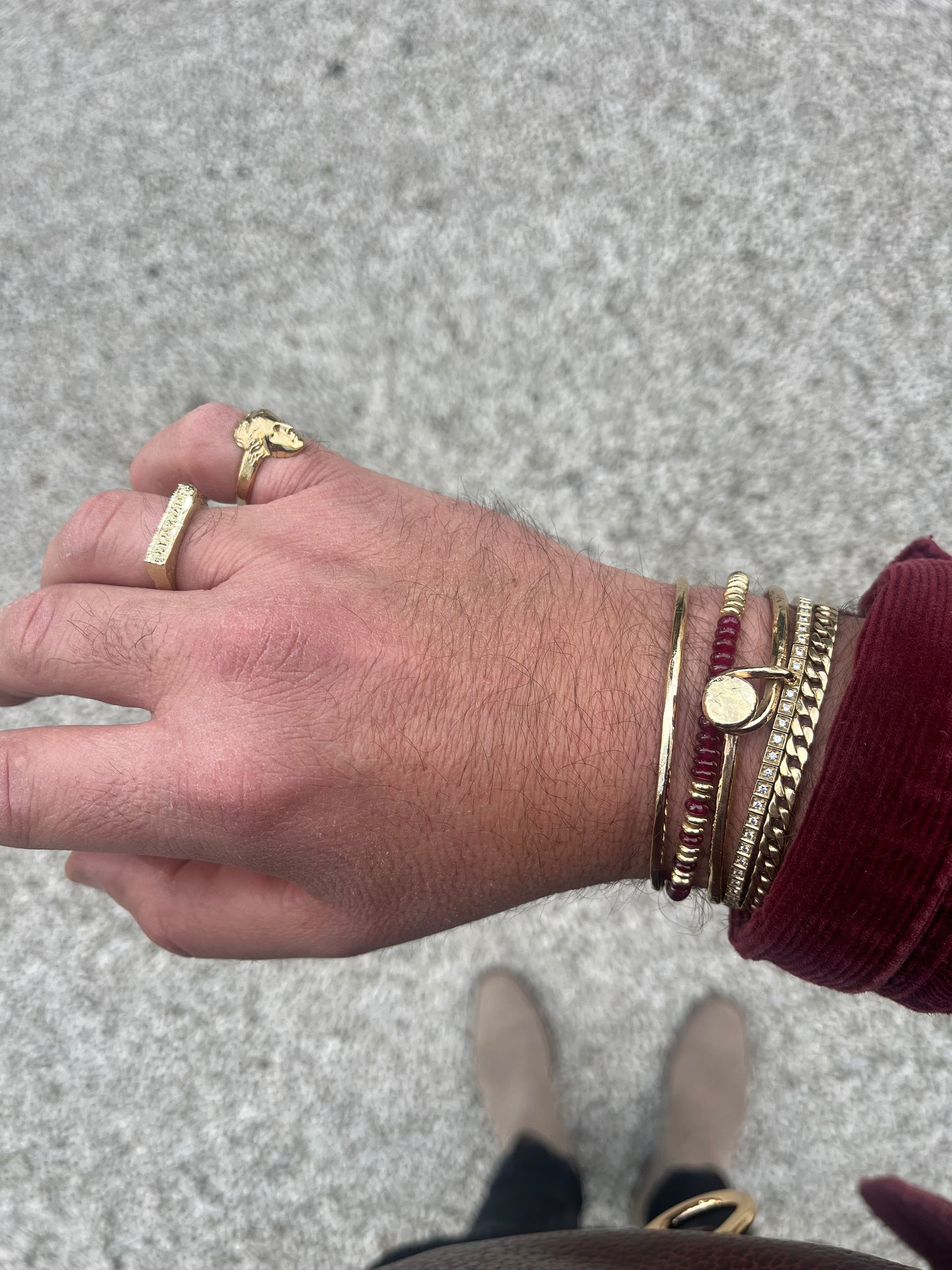 Handmade 14k Solid Gold Cuff Bracelet – Minimalist Raw Finish