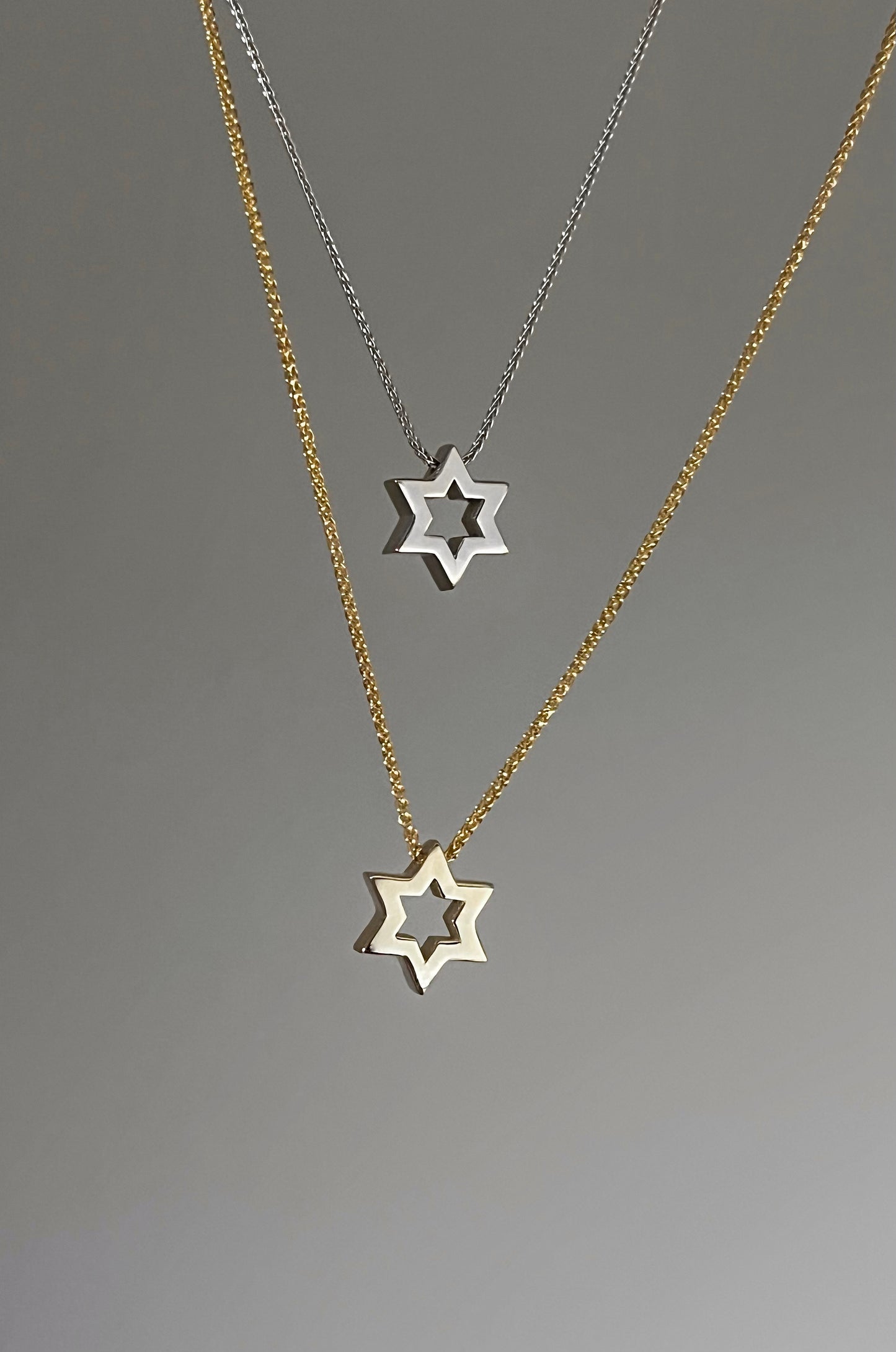 Star of David 14k Gold Diamond Necklace