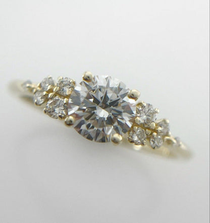 Diamond earring on a light gray background