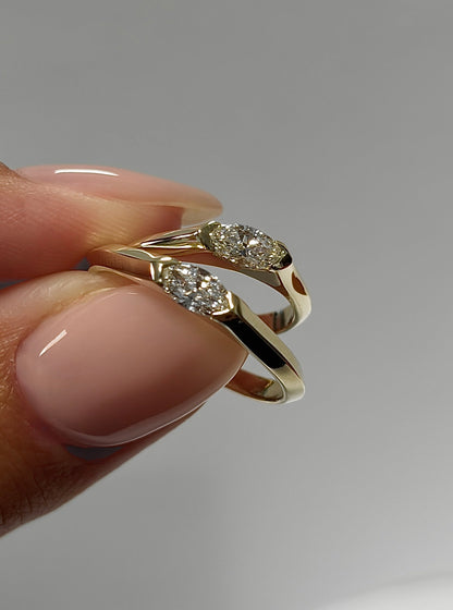 Marquise Diamond Ring in 14K Gold