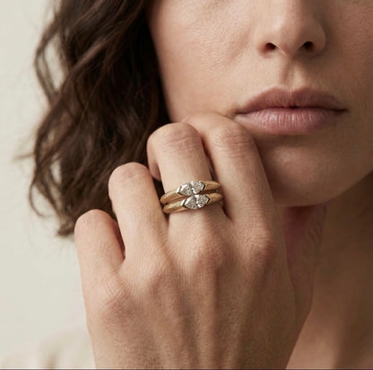 Marquise Diamond Ring in 14K Gold