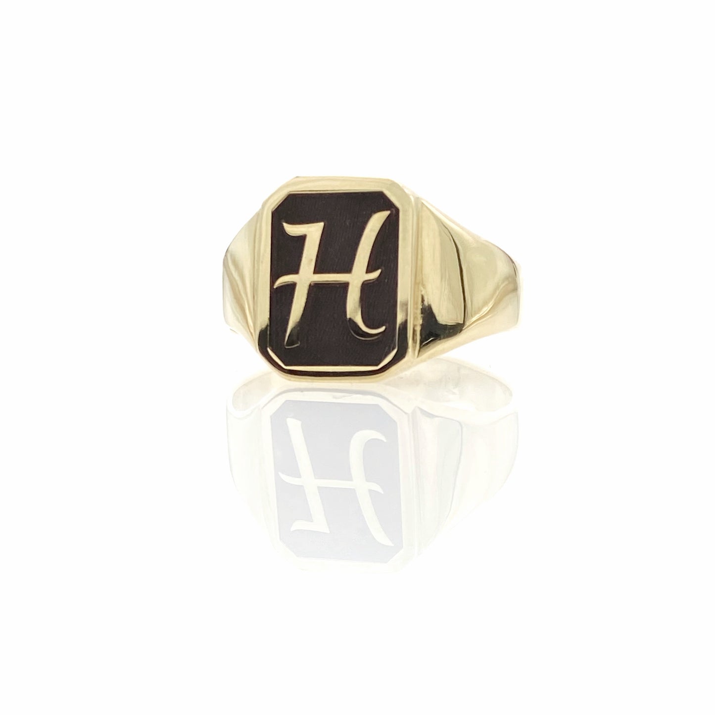 Initial Signet Pinky Ring