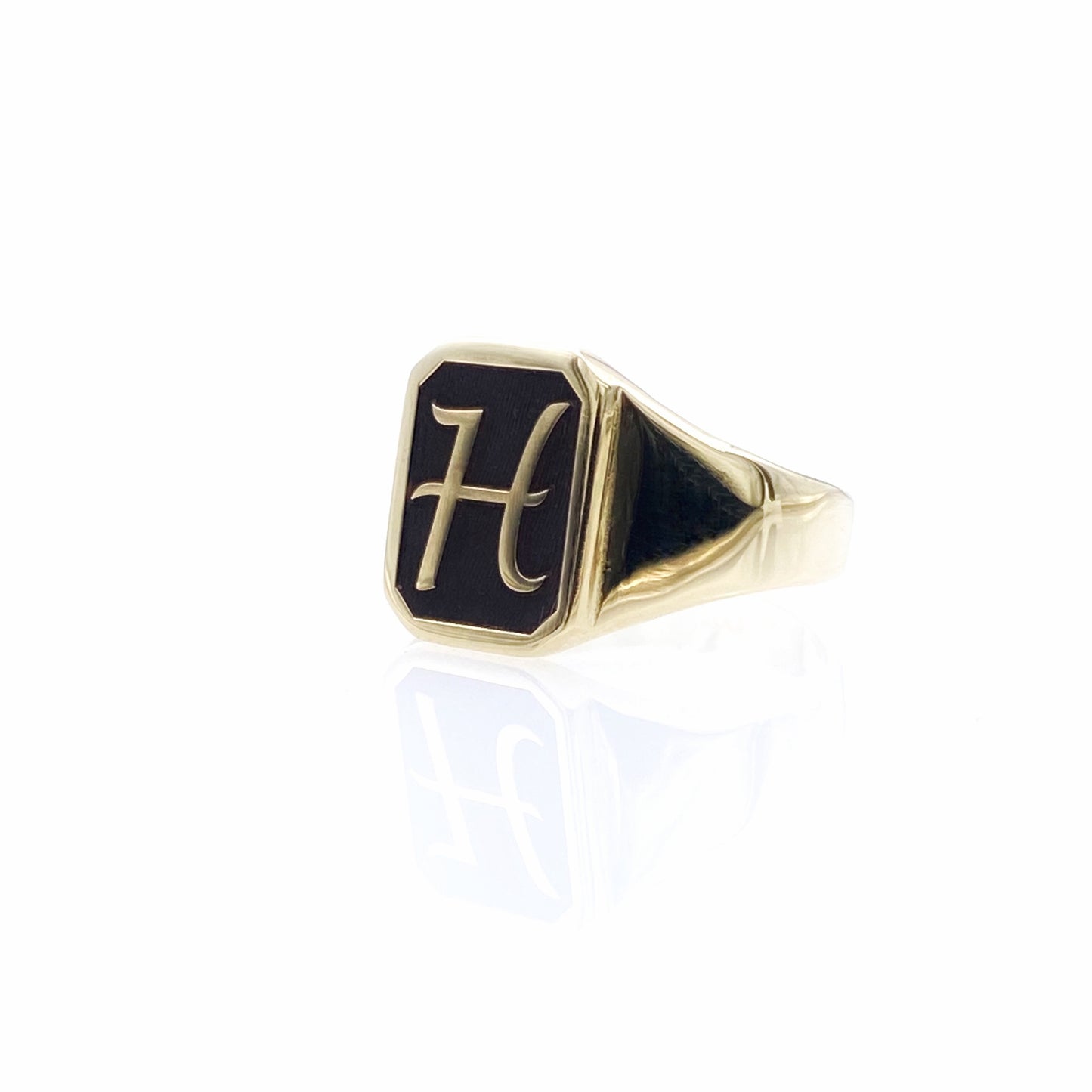 Initial Signet Pinky Ring