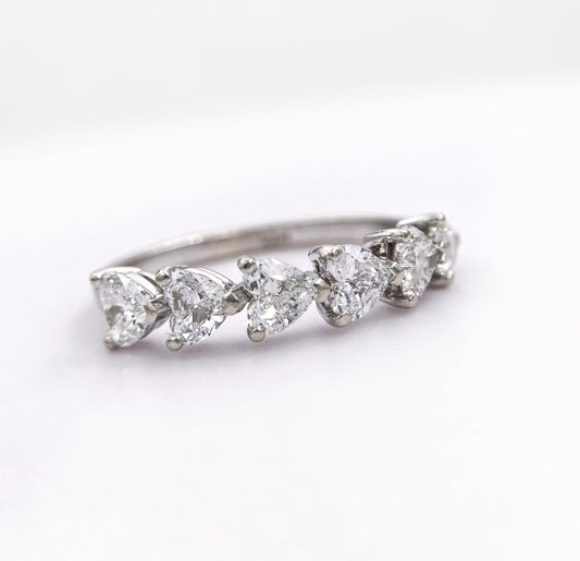 Diamond Hearts Eternity Ring