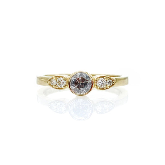 Salt & Pepper Diamond Ring