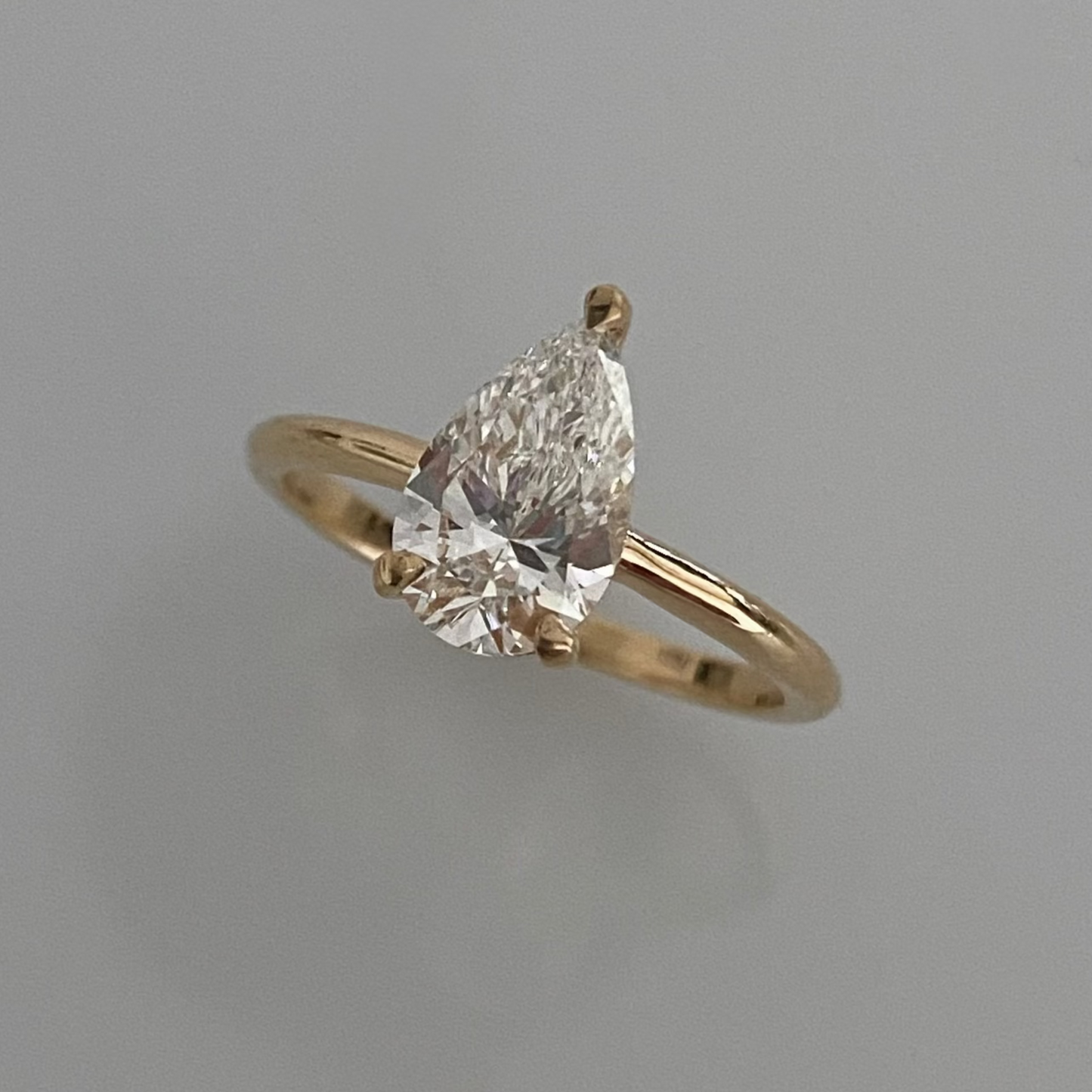 Pear Cut Diamond Ring, Lab Grown Diamond Ring, Pear Shaped Engagement Ring, Solitaire Diamond Ring, 14K Gold Diamond Ring, Lab Diamond Engagement Ring, 2 Carat Diamond Ring, 3 Carat Diamond Ring, Handmade Diamond Ring, Teardrop Diamond Ring.