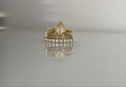 14K Solid Gold Green Sapphire Half Eternity Ring – Natural Sapphire Fine Jewelry for Women