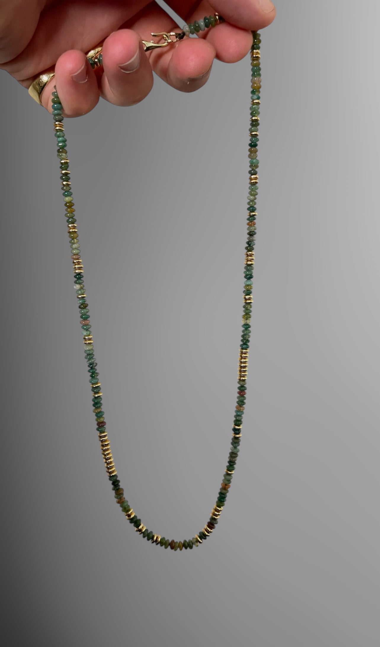 Natural Sapphire & Mixed Gemstone Beaded Necklaces – 14K Solid Gold Accents