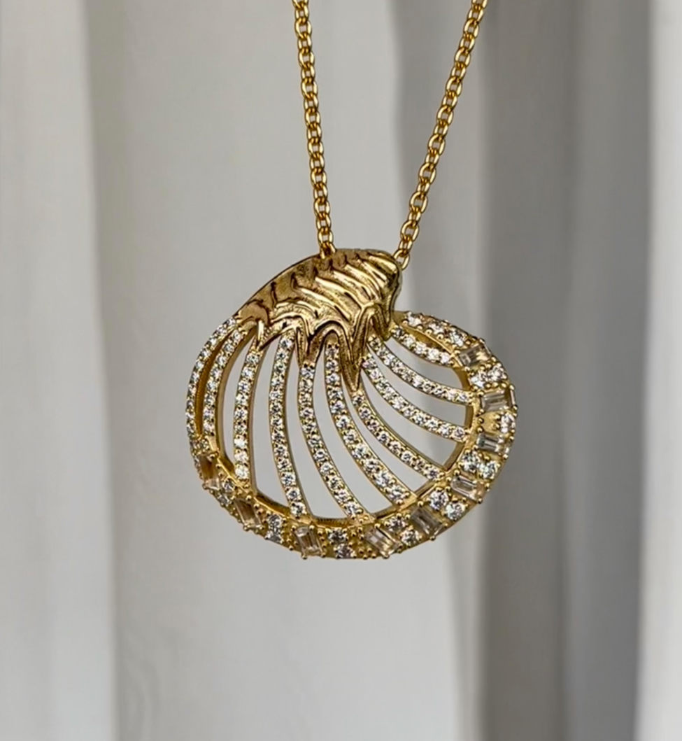 Seashell Diamond Necklace