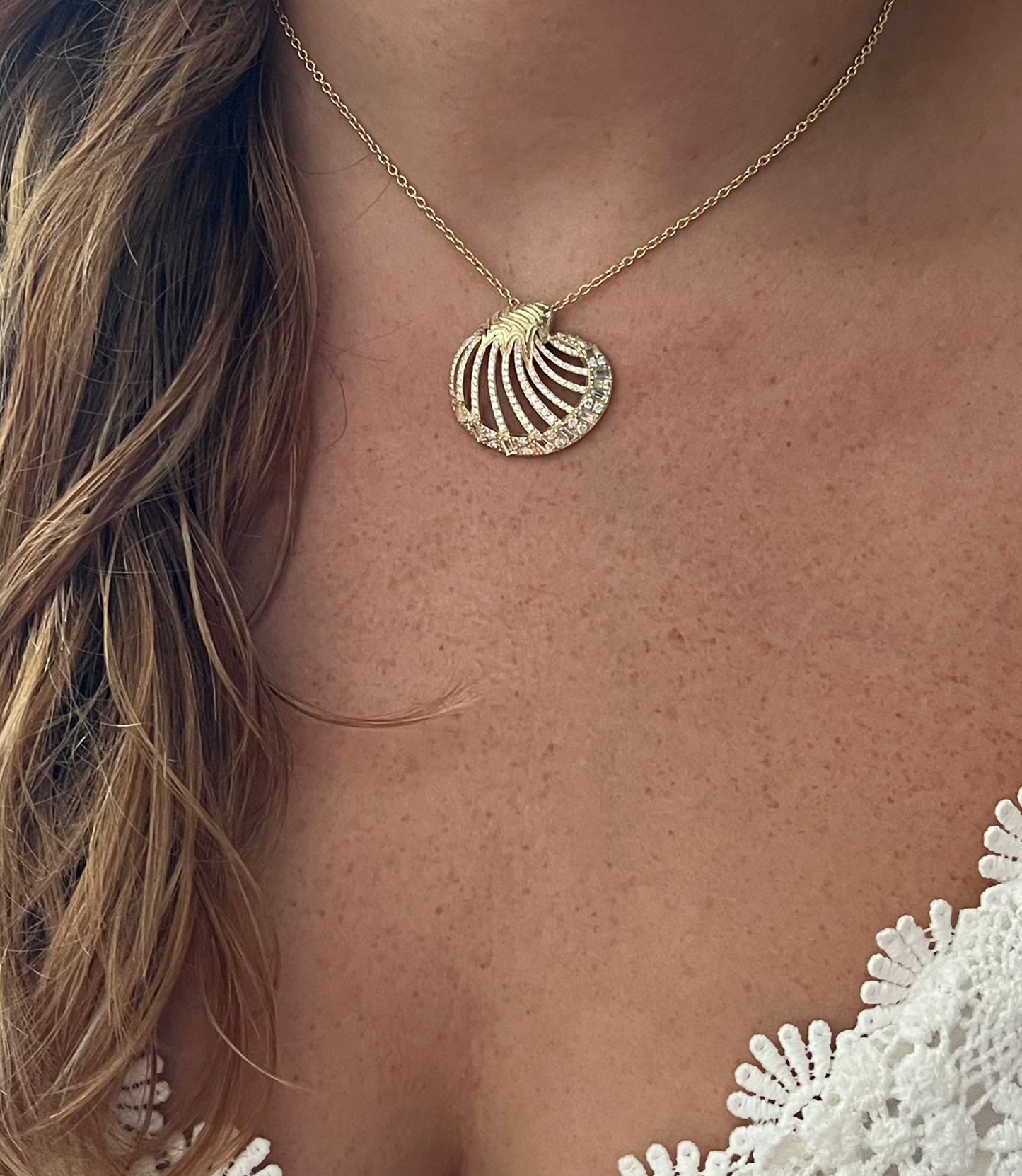 Seashell Diamond Necklace