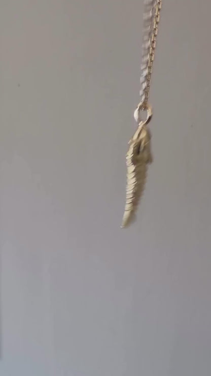 14k Solid Gold Articulated Fish Necklace - Handmade Vintage-Inspired Moving Pendant