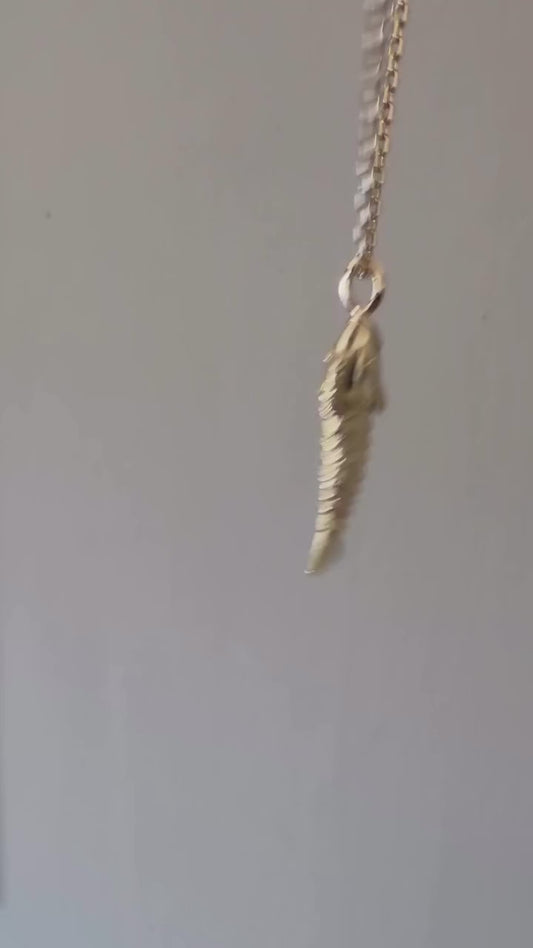 14k Solid Gold Articulated Fish Necklace - Handmade Vintage-Inspired Moving Pendant
