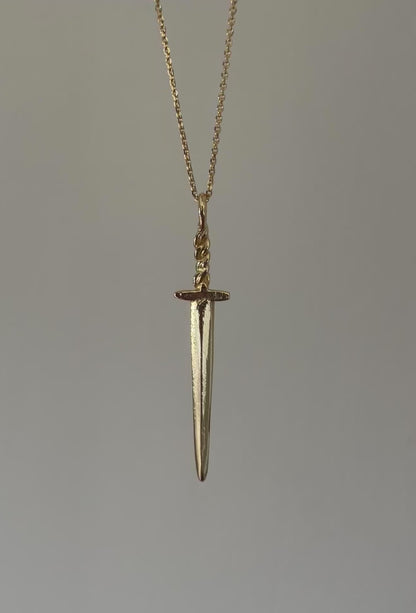 14k Gold Viking Sword Necklace