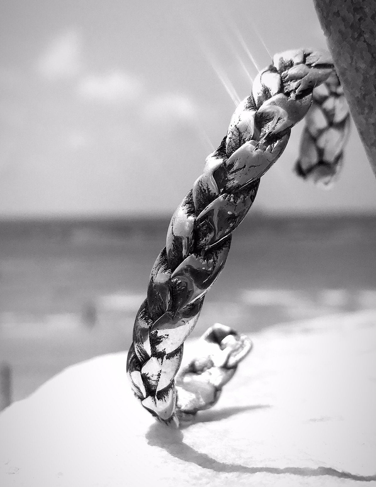 Oxidized Silver Braided Cuff