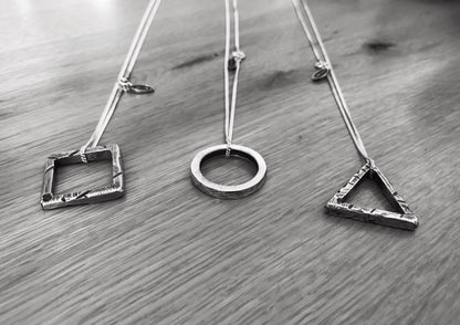 The Oxidized Square Necklace