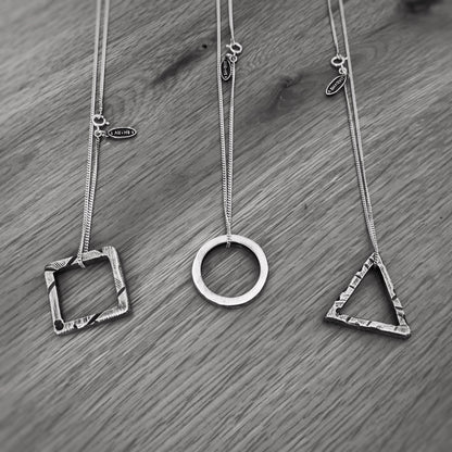 The Oxidized Square Necklace
