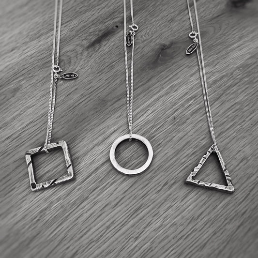 The Oxidized Square Necklace