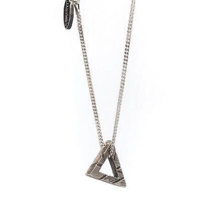 Small Oxidized Triangle Necklace