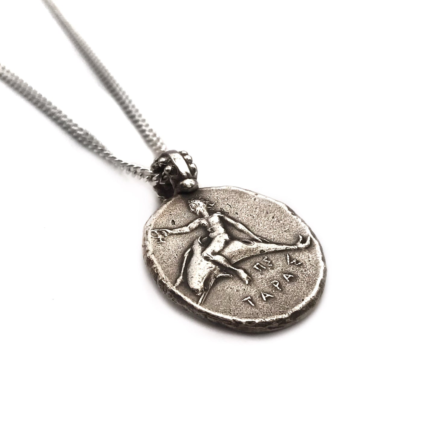 Poseidon and Dolphin Coin Necklace