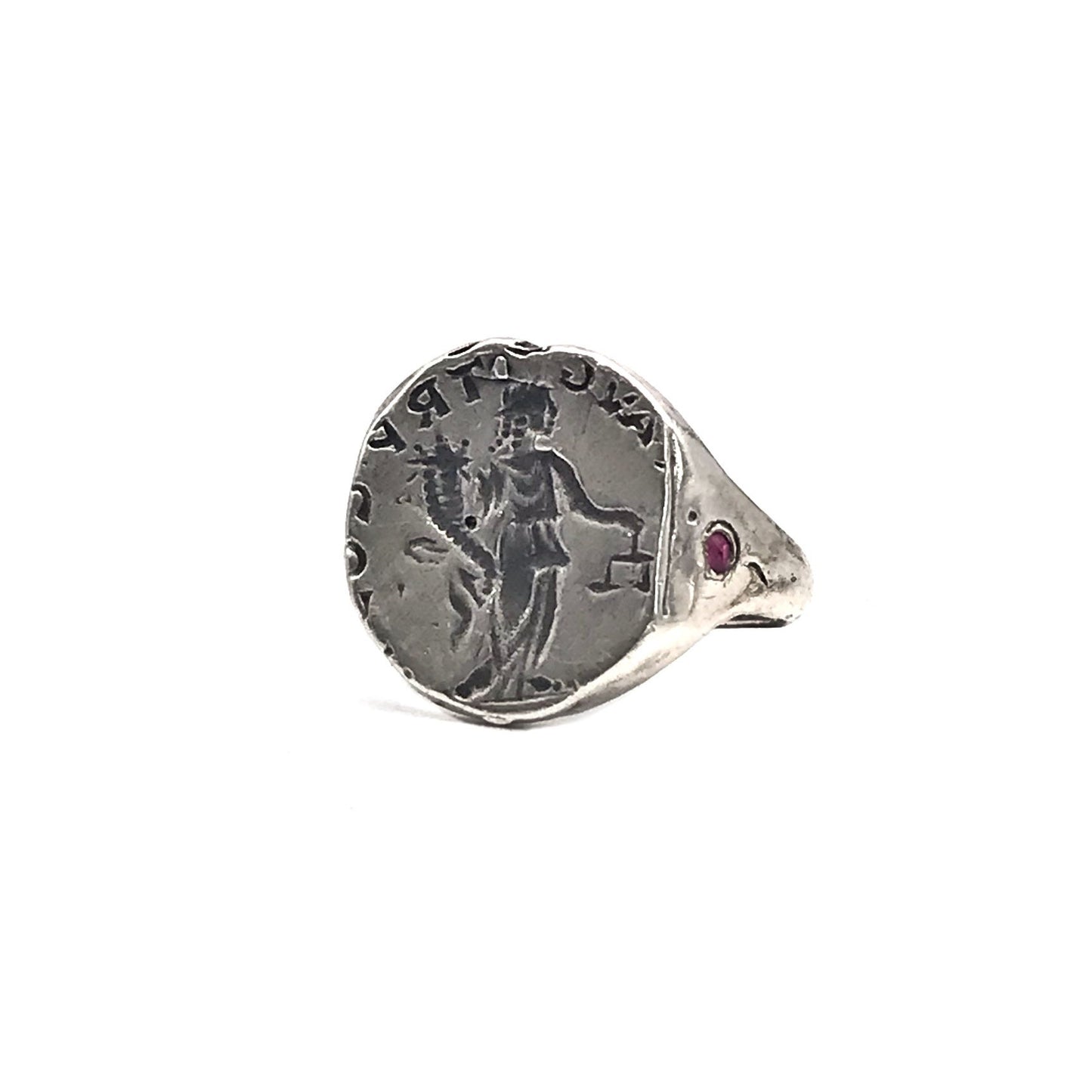 Silver Aequitas Pinky Ring