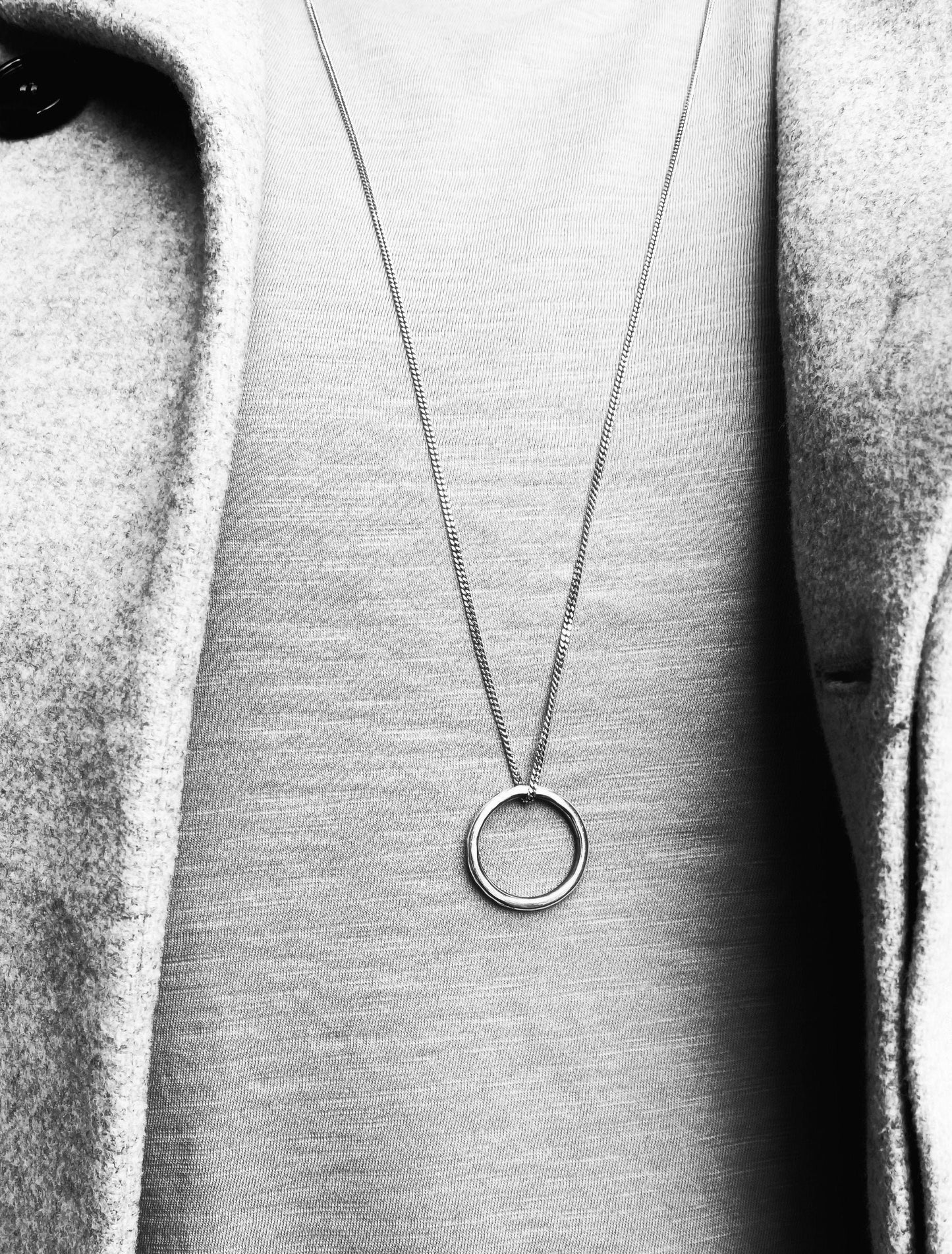 The Oxidized Circle Necklace