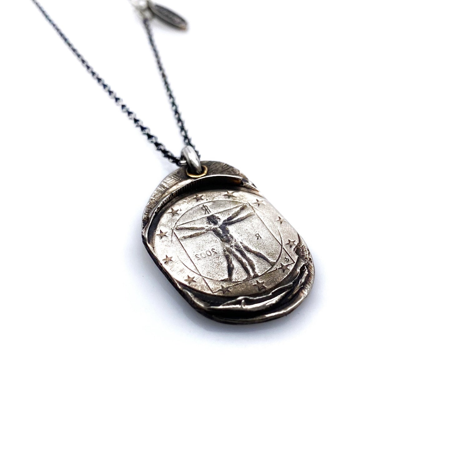 Oxidized Leonardo da Vinci Necklace