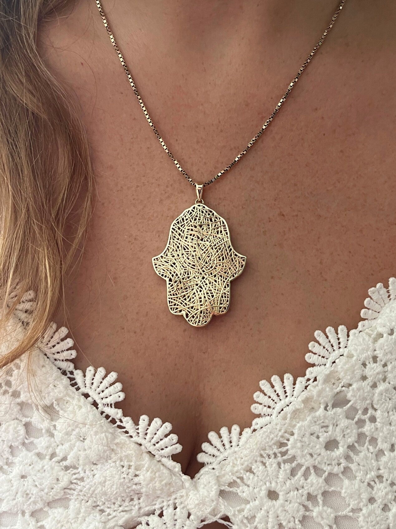 Ethnic Hamsa Necklace