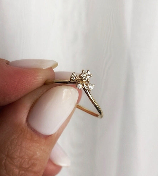 Delicate Four Diamond Ring